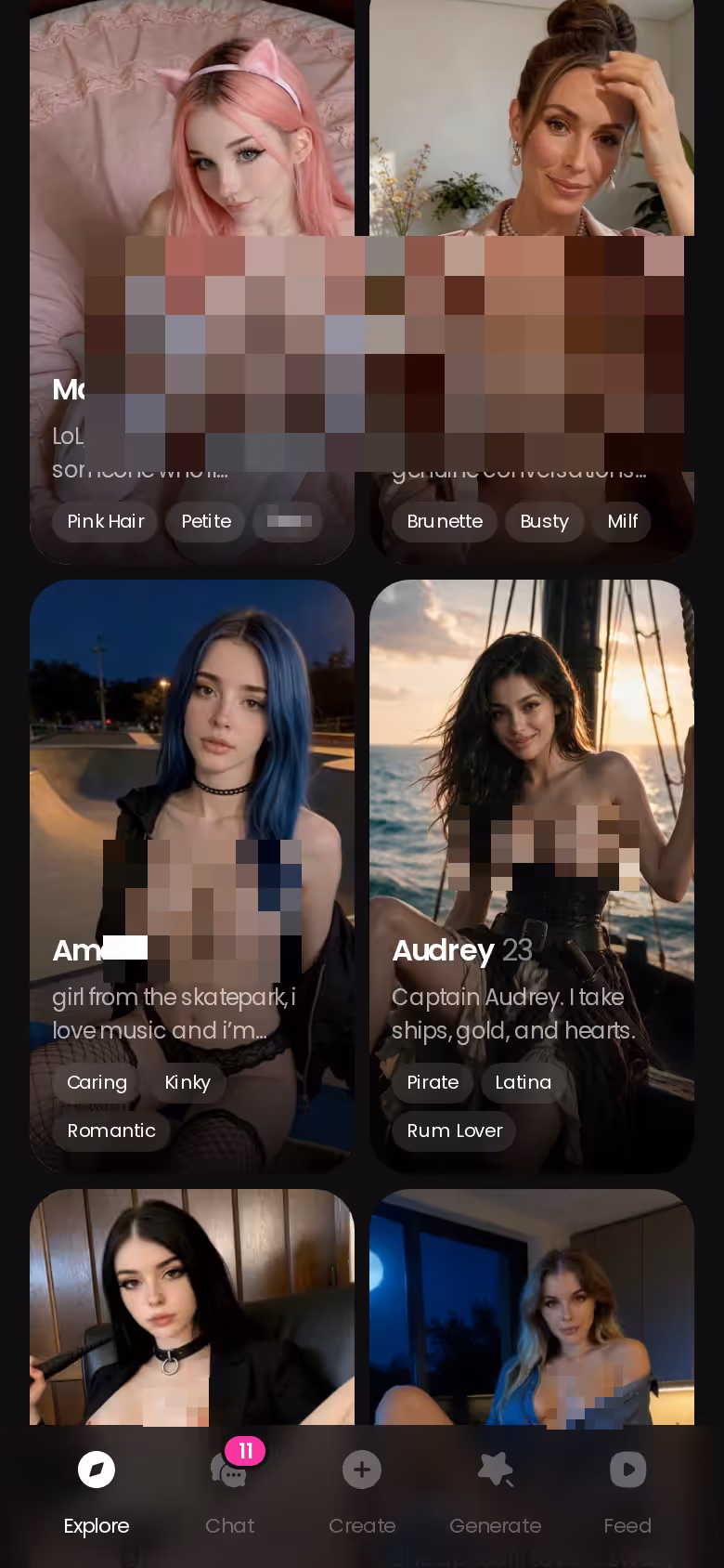 Mobile Explore: swipe, tap, chat